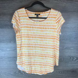 Alfani Orange Watercolor Short Sleeve NWT